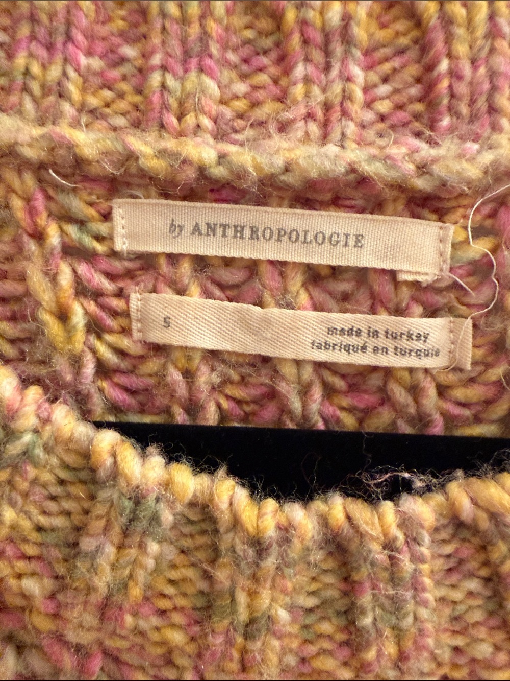Anthropologie Multicolor Knit Crewneck Sweater — Pink & Yellow - Picture 2 of 3